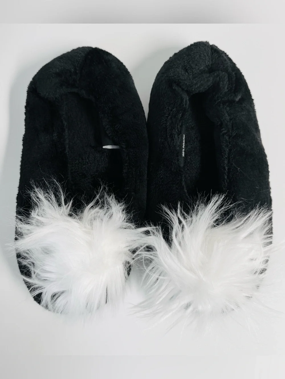 HSN Soft & Cozy Reader’s Wrap and Slippers Set Pompom Velvet Black NWT